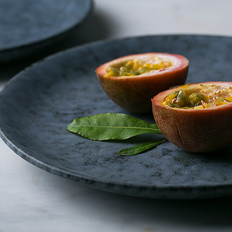 Slate matte ceramic plate