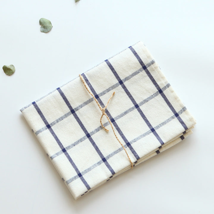 Blue striped cotton napkin