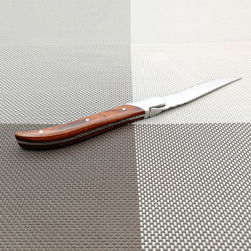 Wood-handled steak knives