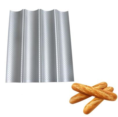 Perforated baguette pan