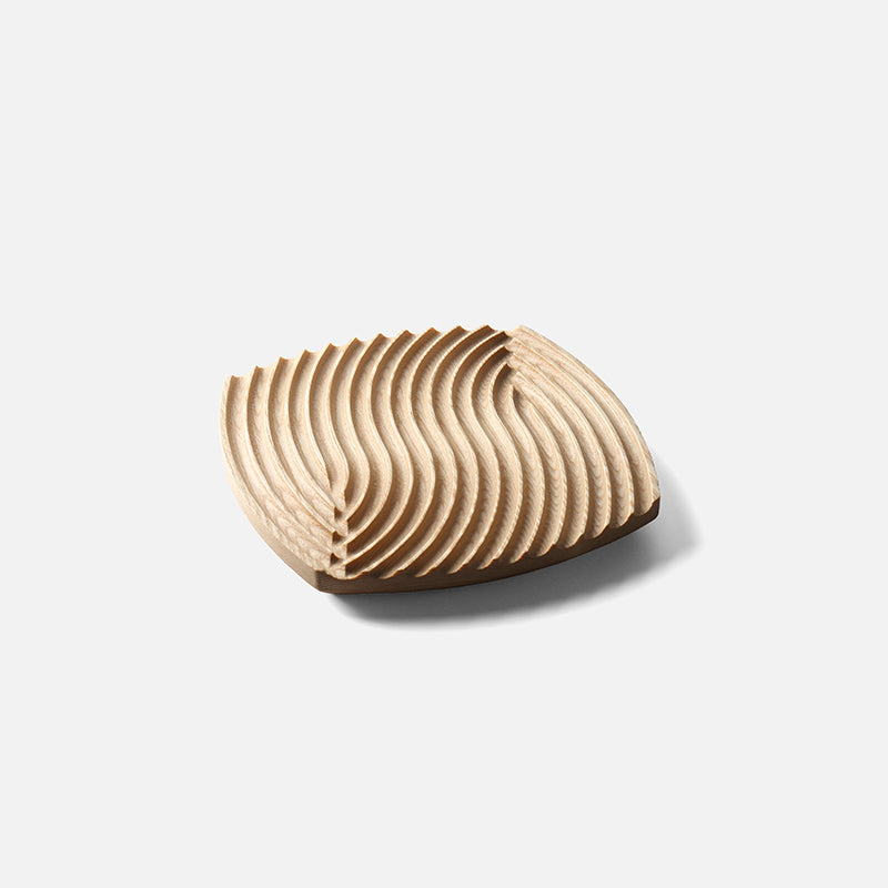 Carved wood trivet tray
