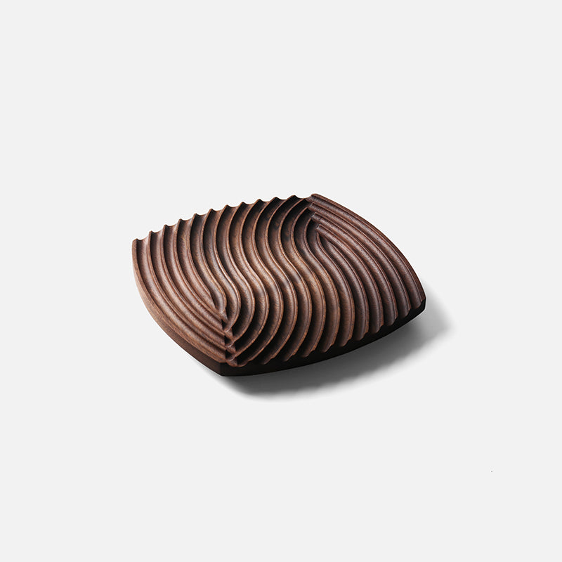 Carved wood trivet tray