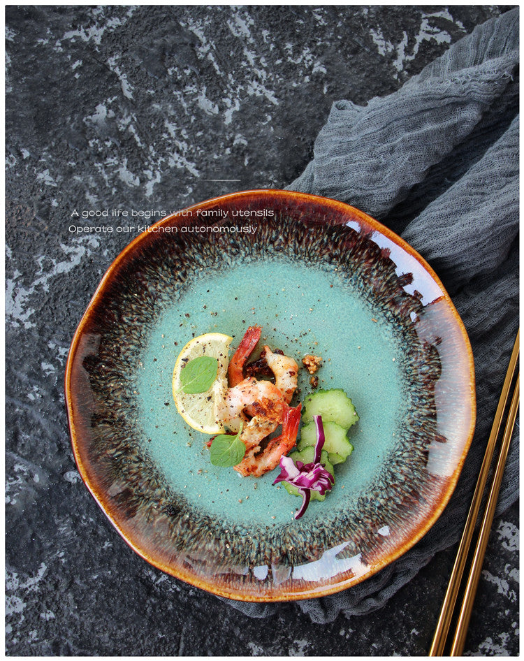Kiln-change glaze plates, set of 4