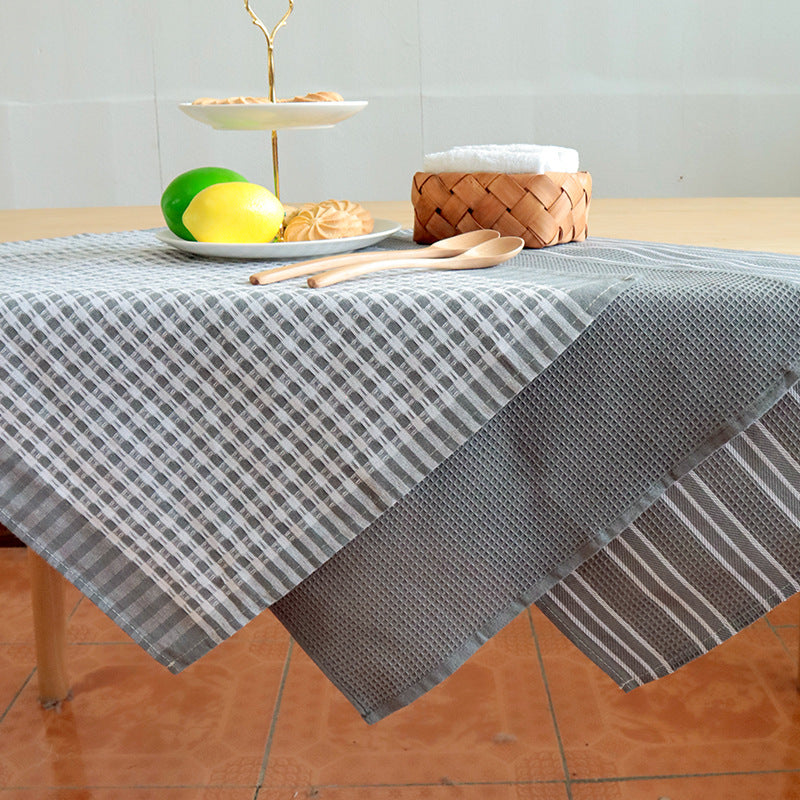 Grey waffle tea towels, set of 3