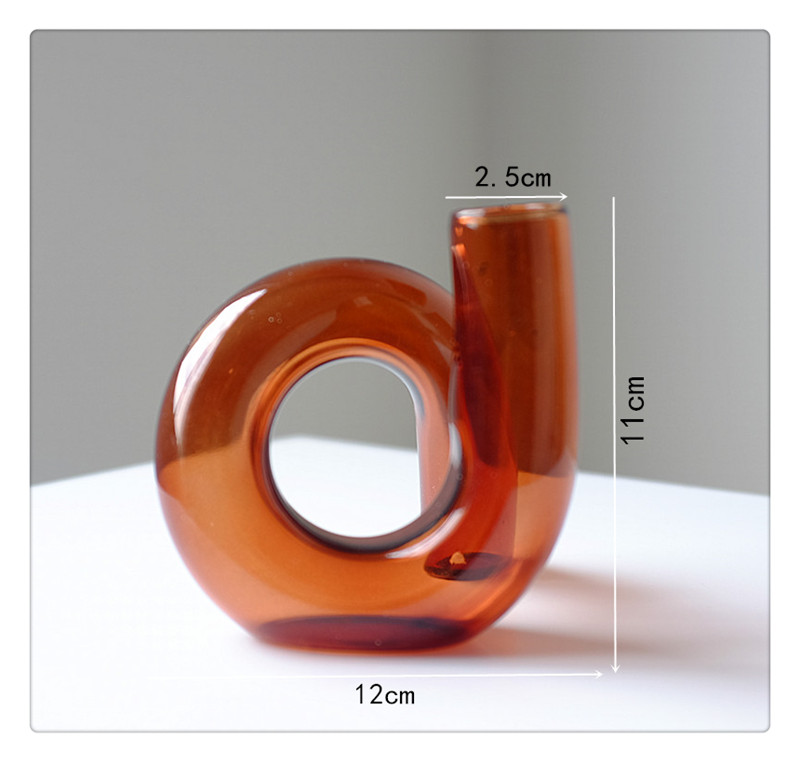 Looped glass candle holder