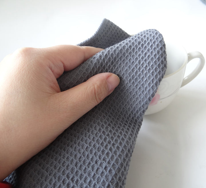 Waffle cotton tea towels, pair