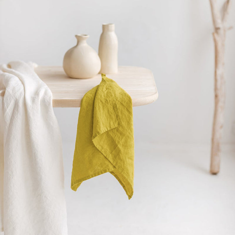 Stonewashed linen tea towel, 35 x 55 cm
