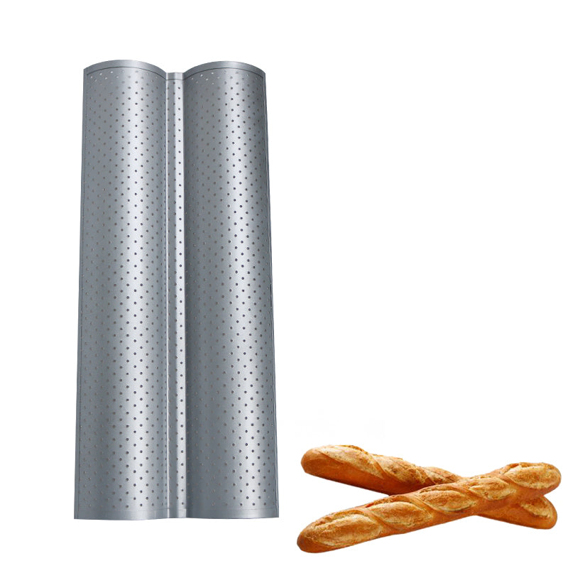 Perforated baguette pan