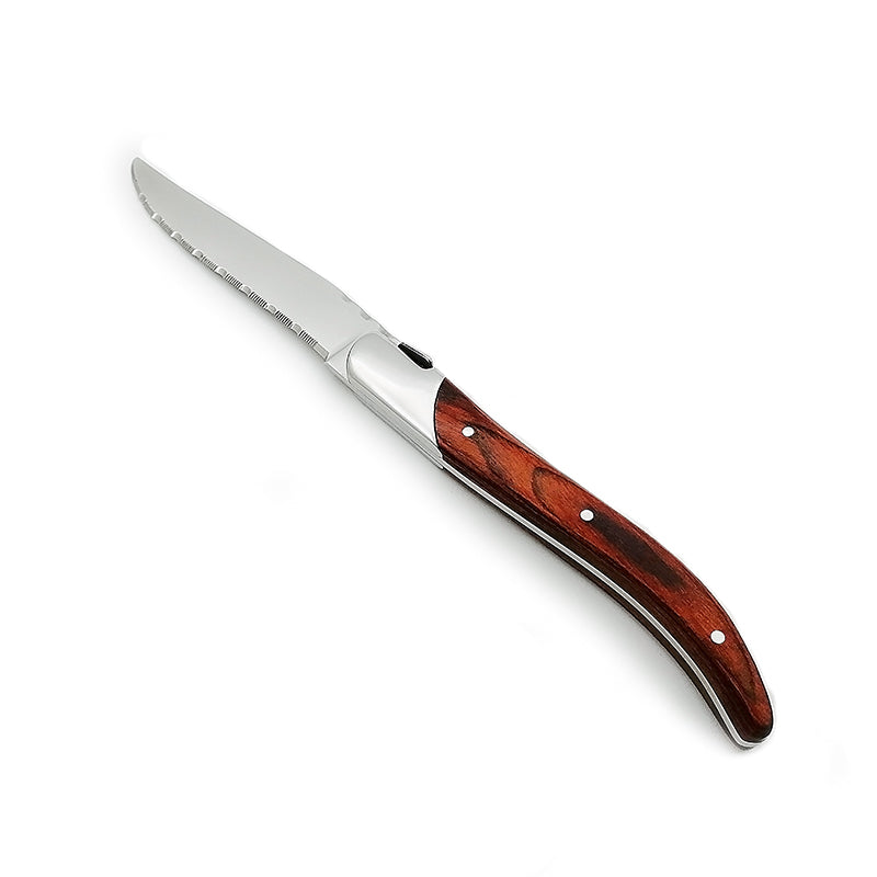 Wood-handled steak knives