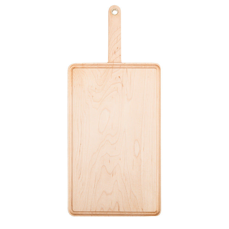 Wooden bread board with handle