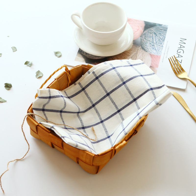 Blue striped cotton napkin