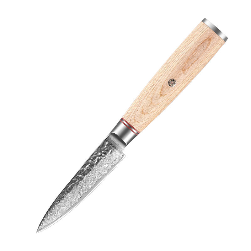 Hammered Damascus-pattern kitchen knife