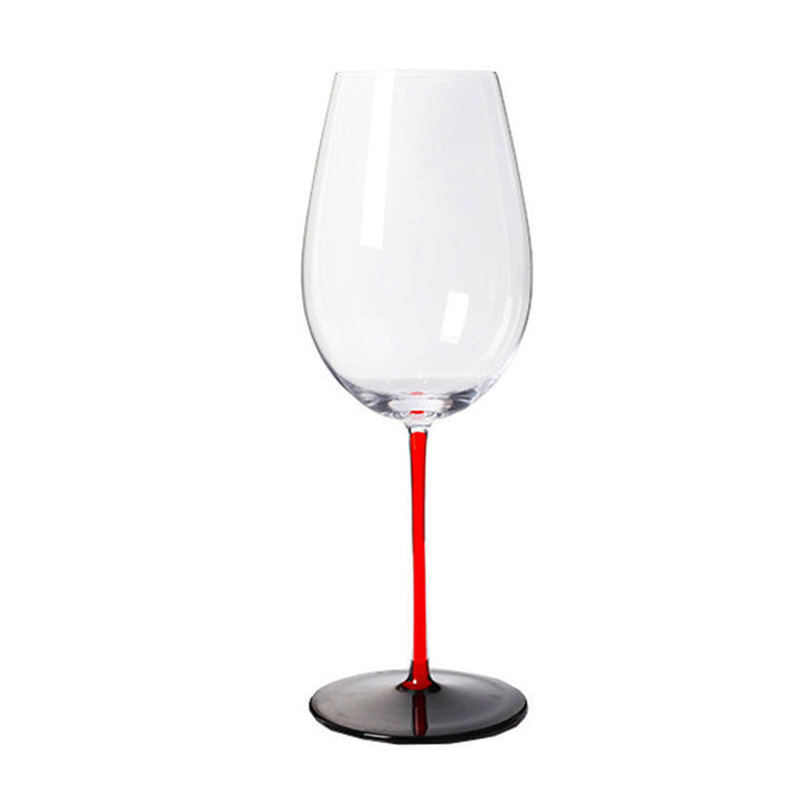 Colored-stem Bordeaux glass, 890 ml: Red and black