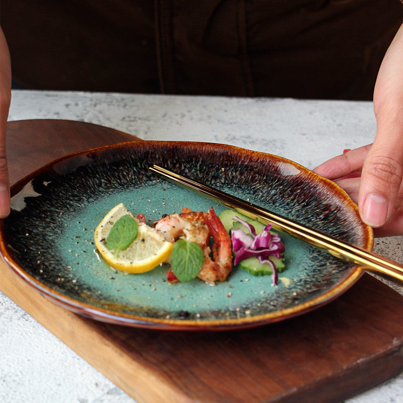 Kiln-change glaze plates, set of 4