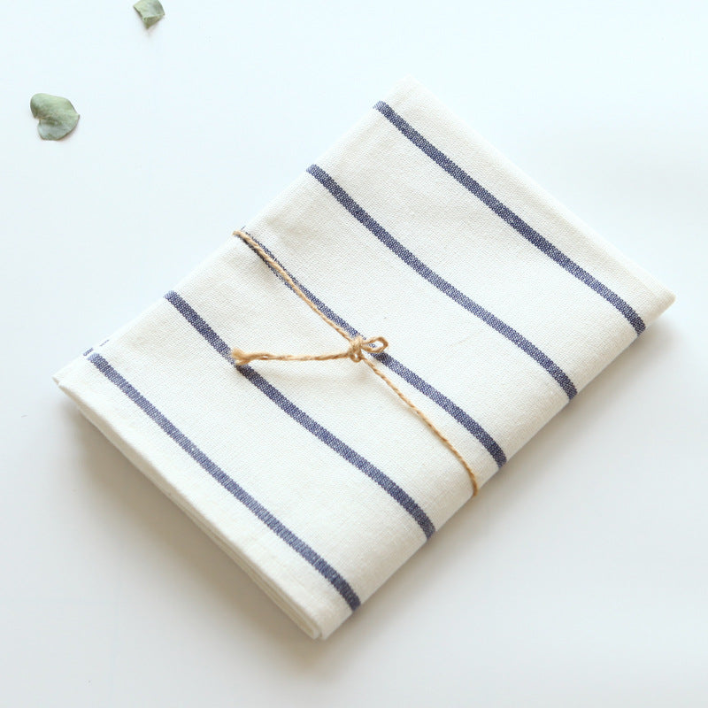 Blue striped cotton napkin