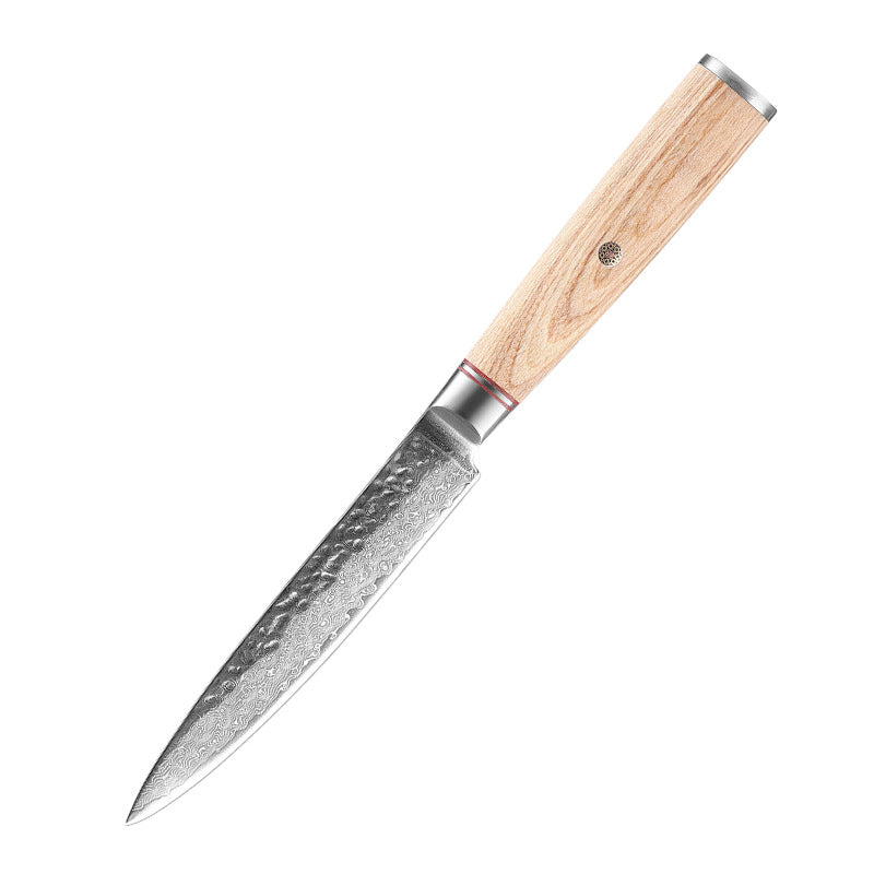 Hammered Damascus-pattern kitchen knife
