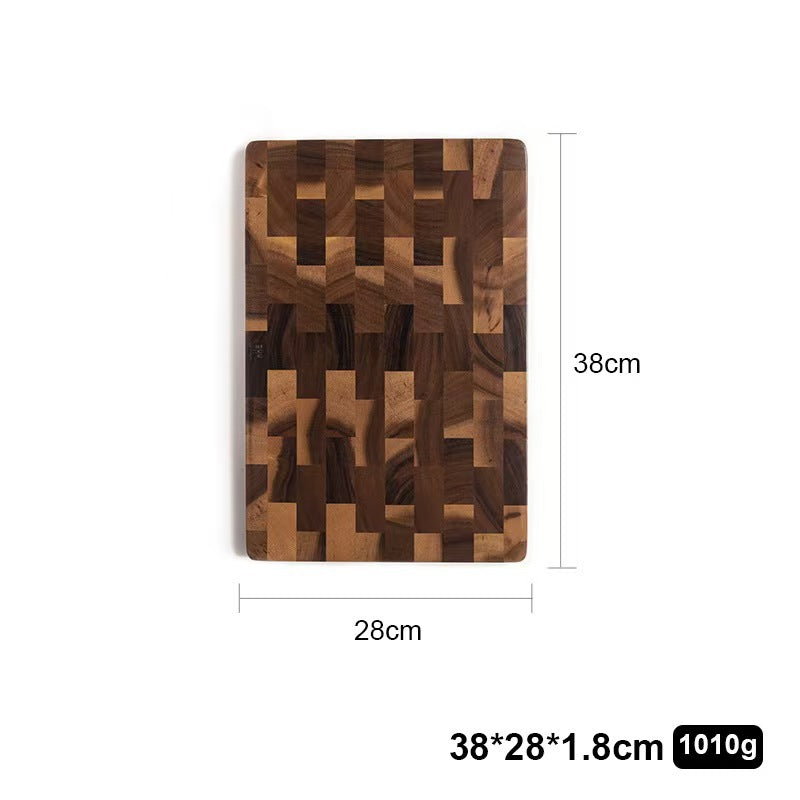 Checkerboard acacia cutting board
