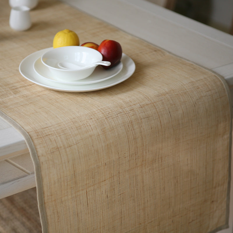 Handmade linen table runner