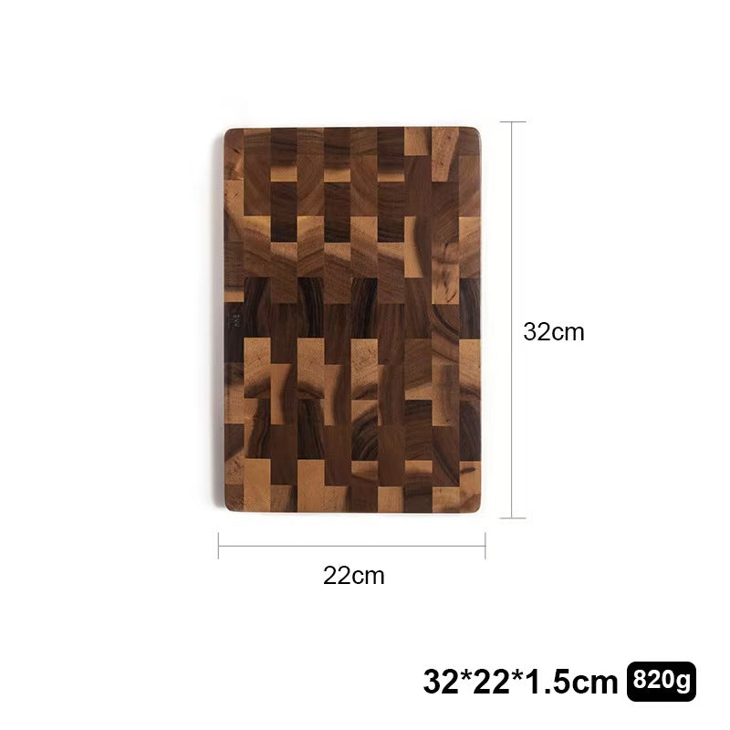 Checkerboard acacia cutting board