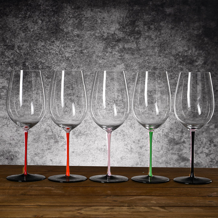Colored-stem Bordeaux glass, 890 ml
