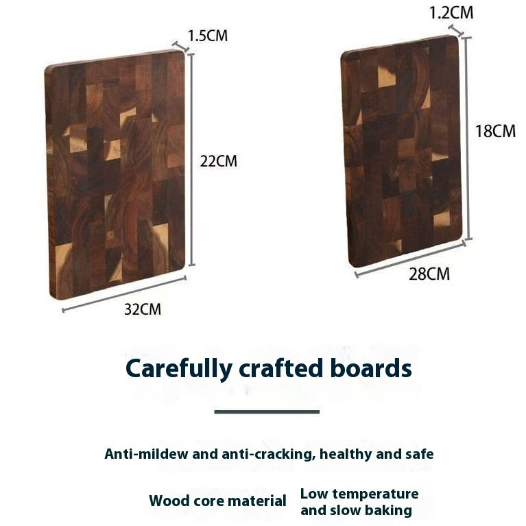 Checkerboard acacia cutting board